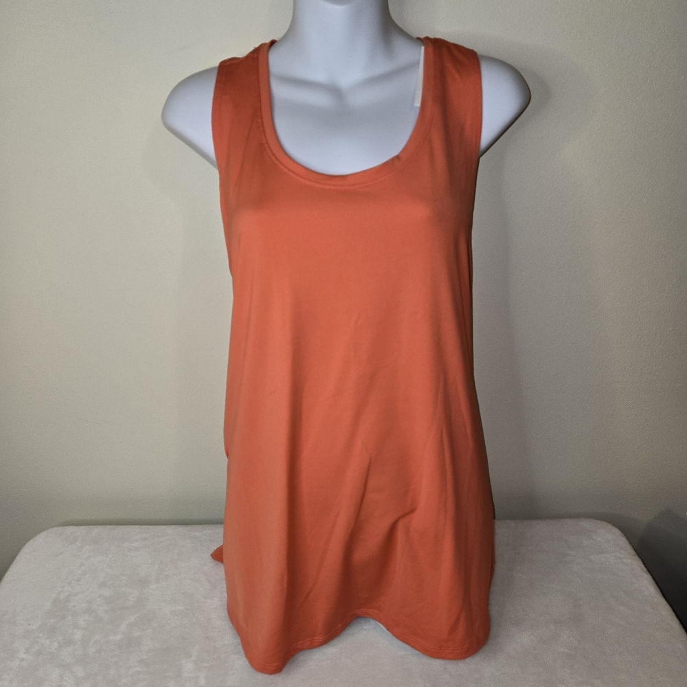 Women's Athletic Orange Sleeveless Top